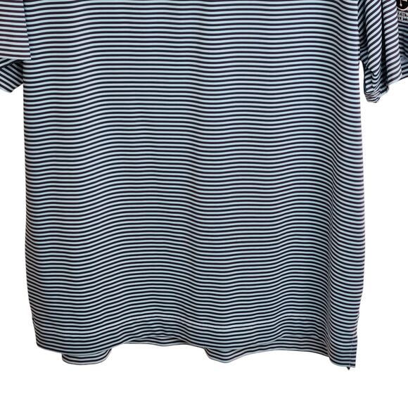 Footjoy Golf Polo Shirt Blue Striped Men's Medium Embroidered Logo - Picture 3 of 10